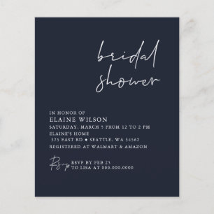 Budget Navy Modern Bridal Shower