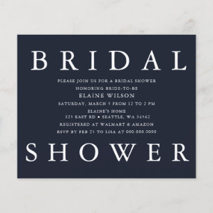 Budget Navy Modern Bridal Shower