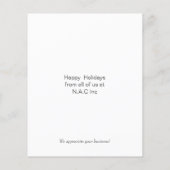 Budget Navy Snow Scene Holiday Card (Achterkant)