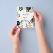 Budget Navy & Stofblauw, Roze Bruidsdouche Flyer (Hand)