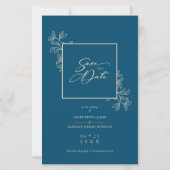 Budget Navy Trendy Branches Gold Effect Foto (Voorkant)