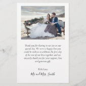 Budget Navy White Collage Wedding Bedankt Flyer (Achterkant)