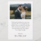 Budget Navy White Collage Wedding Bedankt Flyer (Achterkant)