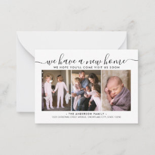 Budget New Home Address Moved 3 Photo Moving Kaart Notitiekaartje