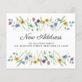 Budget Nieuw adres Wildflower Moving Aankondiging (Voorkant)