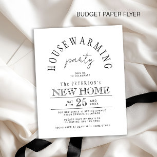 Budget nieuw huis housewarming party uitnodiging flyer