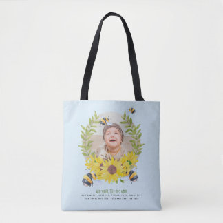 BUDGET Nieuwe baby FOTO Cadeaus Zonnebloemen Bijen Draagtas