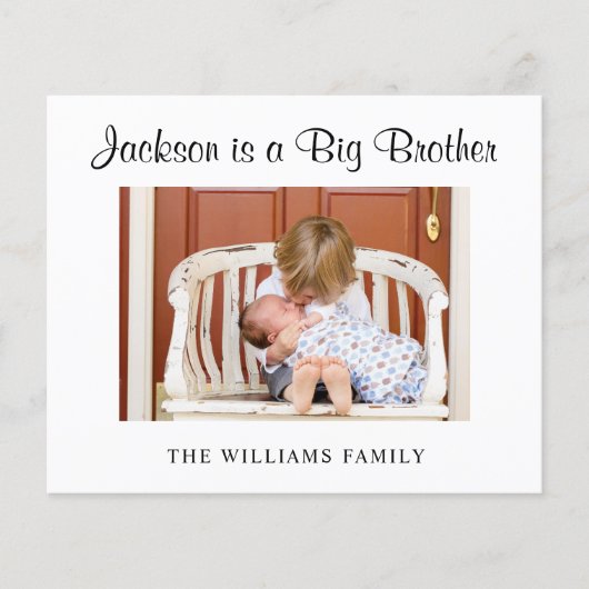 Budget nieuwe baby foto geboorteaankondiging (Voorkant)