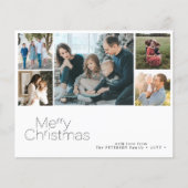 Budget Noël 5 photo collage carte de vacances (Devant)