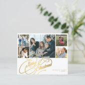 BUDGET Noël 5 photos collage Carte de vacances (Debout devant)