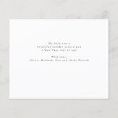 BUDGET Noël 5 photos collage Carte de vacances (Dos)