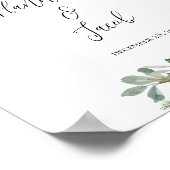 Budget Noël Affiche de bienvenue de mariage d'hive (Coin)