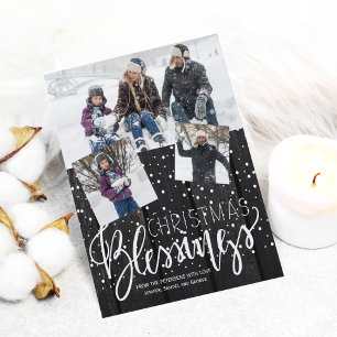 Budget Noël en bois rustique photo Carte de vacanc