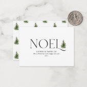 budget Noel entreprise moderne Noël Carte de vacan (Devant/Arrière en situation)
