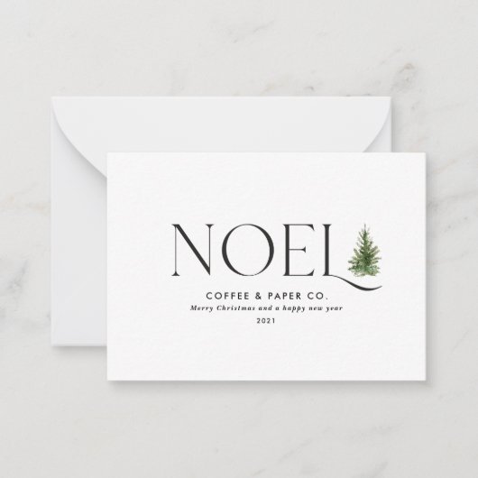 budget Noel entreprise moderne Noël Carte de vacan (Devant)