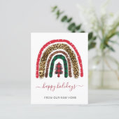 Budget Noël Rainbow Weve Moved Cartes de fin de an (Debout devant)