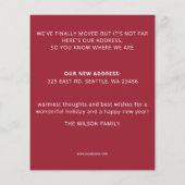 Budget Noël Rainbow Weve Moved Cartes de fin de an (Dos)