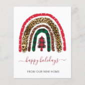 Budget Noël Rainbow Weve Moved Cartes de fin de an (Devant)