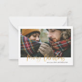 budget noël rouge plaid photo carte de vacances (Devant)