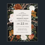Budget noir blanc mariage détails invitation<br><div class="desc">Budget rustique aquarelle couleur florale invitation à mariage et carte de détails. Avec de belles rouille,  terre cuite,  rose rousse,  noir,  crème naturelle et sauge vert pampas herbe eucalyptus aquarelle détails. Cette invitation de mariage moderne est sûr de définir le style pour votre grand jour.</div>