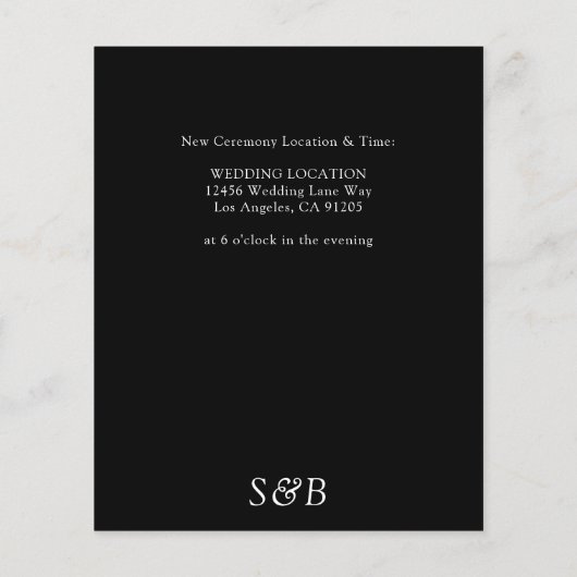 Budget noir et blanc -noir Modifier le prospectus (Dos)