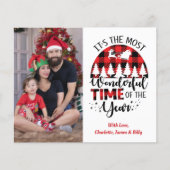 Budget Nom personnalisé Carte photo de Noël (Devant)