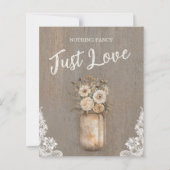 Budget Nothing Fancy Just Love Mason Jar Wedding (Achterkant)