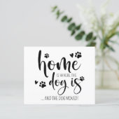 Budget Nous Avons Déménagé Une Carte Moderne De Dé (Debout devant)