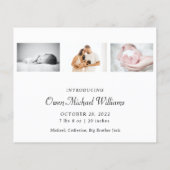 Budget Nouveau Faire-part bébé photo carte de Noël (Dos)