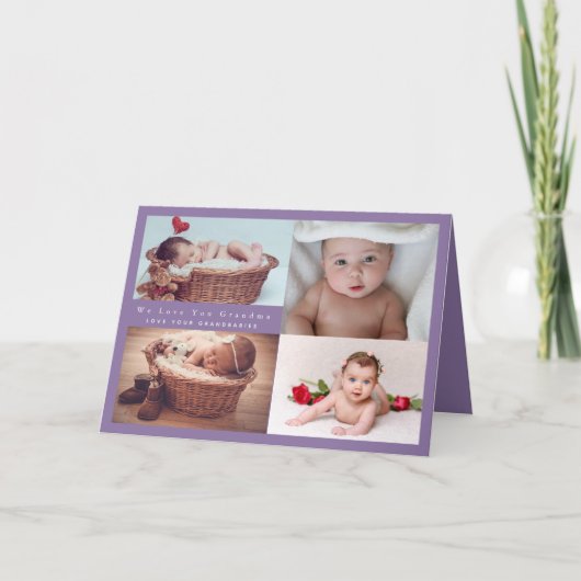 BUDGET Nouveau Faire-part bébé photo Collage (Devant)