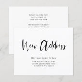 Budget Nouvelle adresse Carte de mouvement de call (Devant / Derrière)