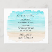 Budget Nouvelle Adresse Floride Carte Plage Carte  (Dos)