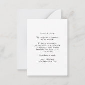 Budget Nouvelle adresse résidentielle Carte de dém (Dos)