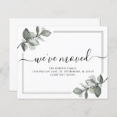 Budget Nouvelle Maison Élégante Eucalyptus Carte d (Devant / Derrière)