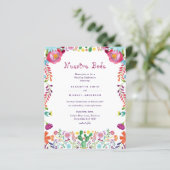 BUDGET Nuestra Boda Flowers Wedding Invite (Staand voorkant)