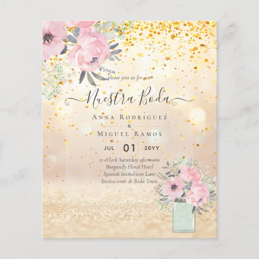 budget Nuestra Boda PINK BLUSH (Voorkant)