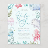 Budget Ocean Animals onder het Zee Boy Baby shower (Voorkant)