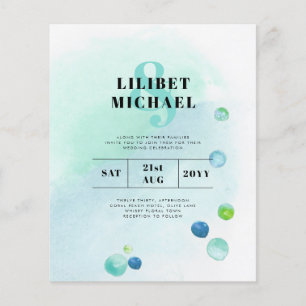 BUDGET Ocean Zee Glass Ombre Blauwgroen Blue Weddi Flyer