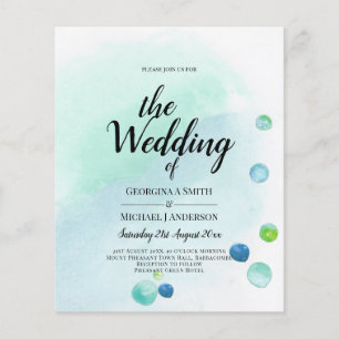 BUDGET Ocean Zee Glass Ombre Blauwgroen Blue Weddi Flyer