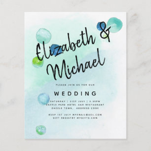BUDGET Ocean Zee Glass Ombre Blauwgroen Blue Weddi Flyer