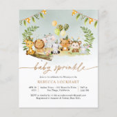 Budget Oerwoud Party Boy Baby Sprinkle Uitnodiging (Voorkant)