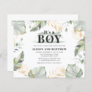 Budget Oerwoud Safari Couple Baby shower Uitnodigi