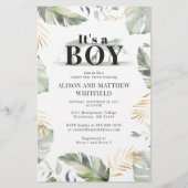 Budget Oerwoud Safari Giraffe Baby shower Boys Briefpapier (Voorkant)