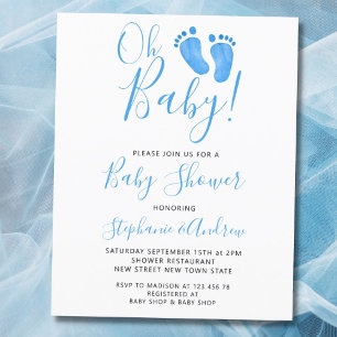 Budget Oh Baby Feet Couples Baby shower
