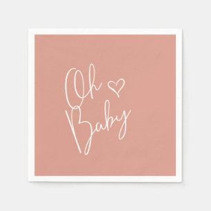 Budget Oh Baby Pink Baby shower Servet