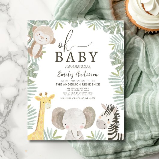 Budget Oh Baby Safari Animal Boy's Baby shower