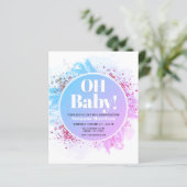 Budget Oh Baby shower Waterverf Glitter (Staand voorkant)
