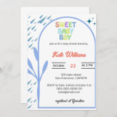 Budget Oh Boy Baby shower Invitation (Devant / Derrière)
