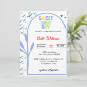 Budget Oh Boy Baby shower Invitation Kaart (Staand voorkant)