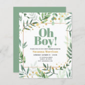 Budget Oh Boy Baby shower Waterverf (Voorkant / Achterkant)